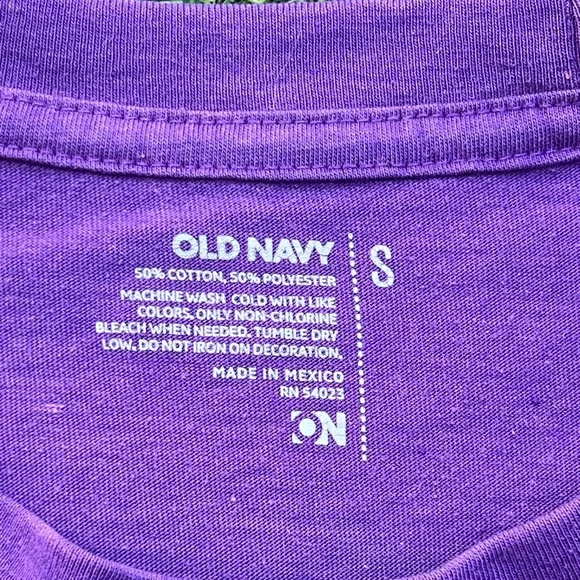 NBA x Old Navy 1985 L.A. Lakers NBA Champs Vintage Purple T Shirt Size S 💎 - Picture 4 of 4